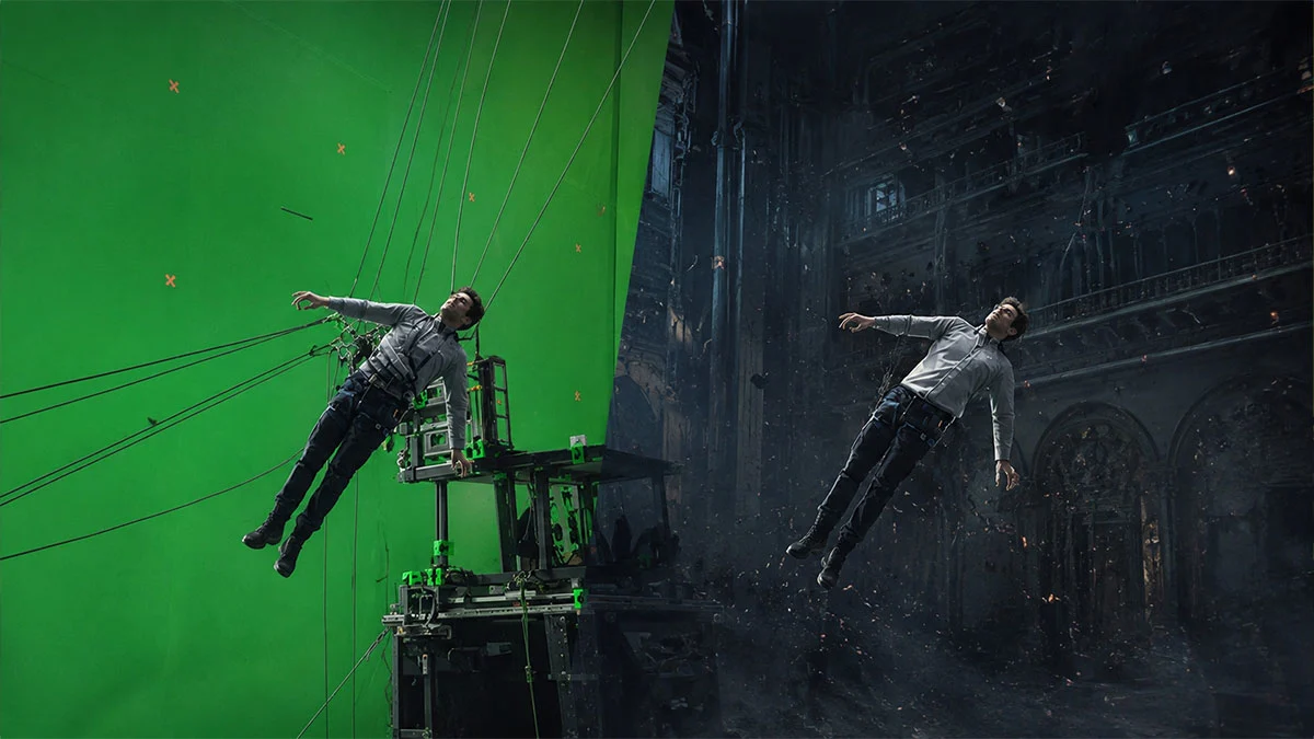 Final VFX Composite Before After